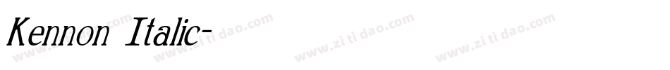 Kennon Italic字体转换